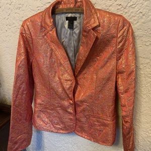 J. Crew Collection blazer, gold brocade